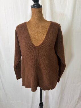Vintage Calvin Klein Angora Lambswool Brown Sweater M